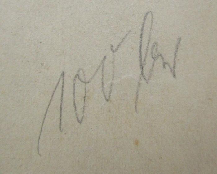 - (unbekannt), Von Hand: Nummer; '100 br'. ;Kl 118 Ers.: Kinderpsychotherapie in der Praxis (1932)