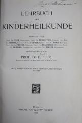 Kl 445: Lehrbuch der Kinderheilkunde (1911)