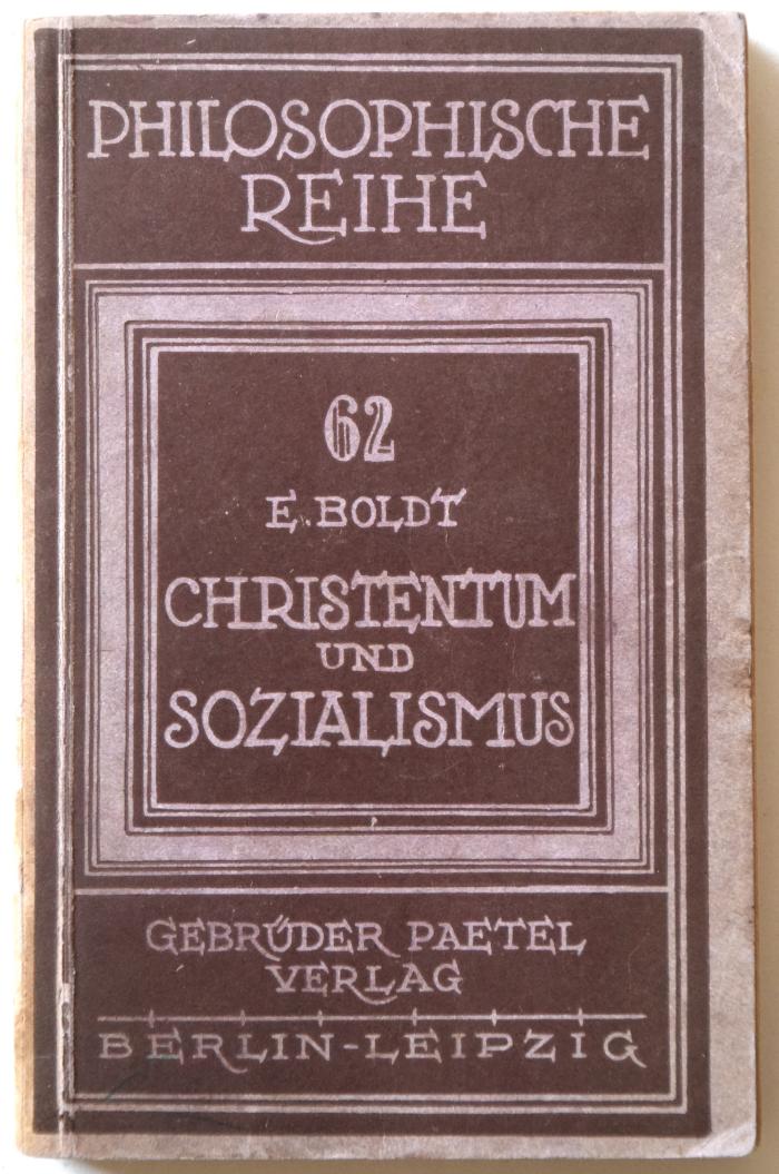 7/247 : Christentum und Sozialismus. (Anthroposophie und Dreigliederung). Ein Weckruf  an den deutschen Geist (1923)