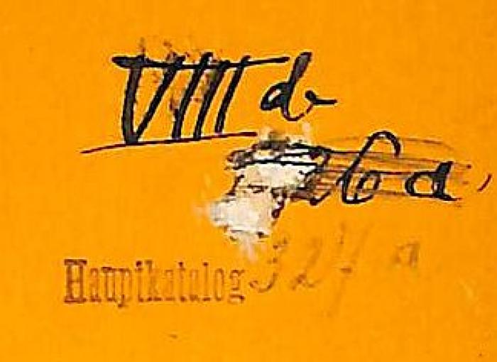Signatur-Stempel mit handschriftlichem Eintrag