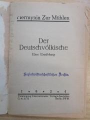 88/80/40599(3) : Der Deutschvölkische : Eine Erzählung (1924)