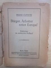 38/80/40437(0) : Bürger, Arbeiter rettet Europa! (1920)