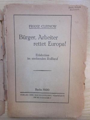 38/80/40437(0) : Bürger, Arbeiter rettet Europa! (1920)