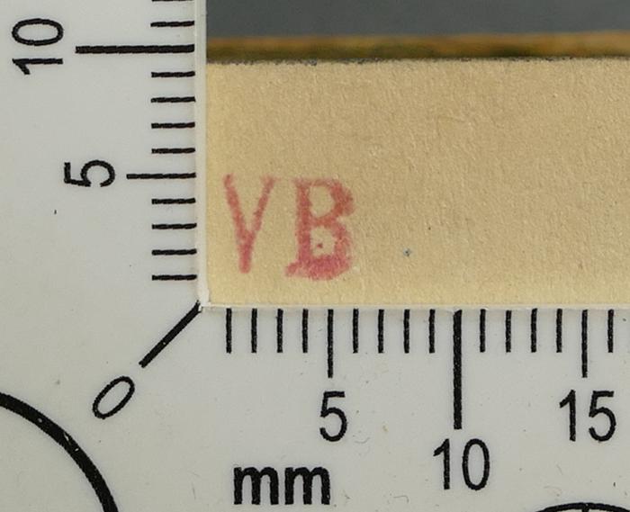 - (Židovská Náboženská Obec v Praze), Stempel: ; 'VB'.  (Prototyp)