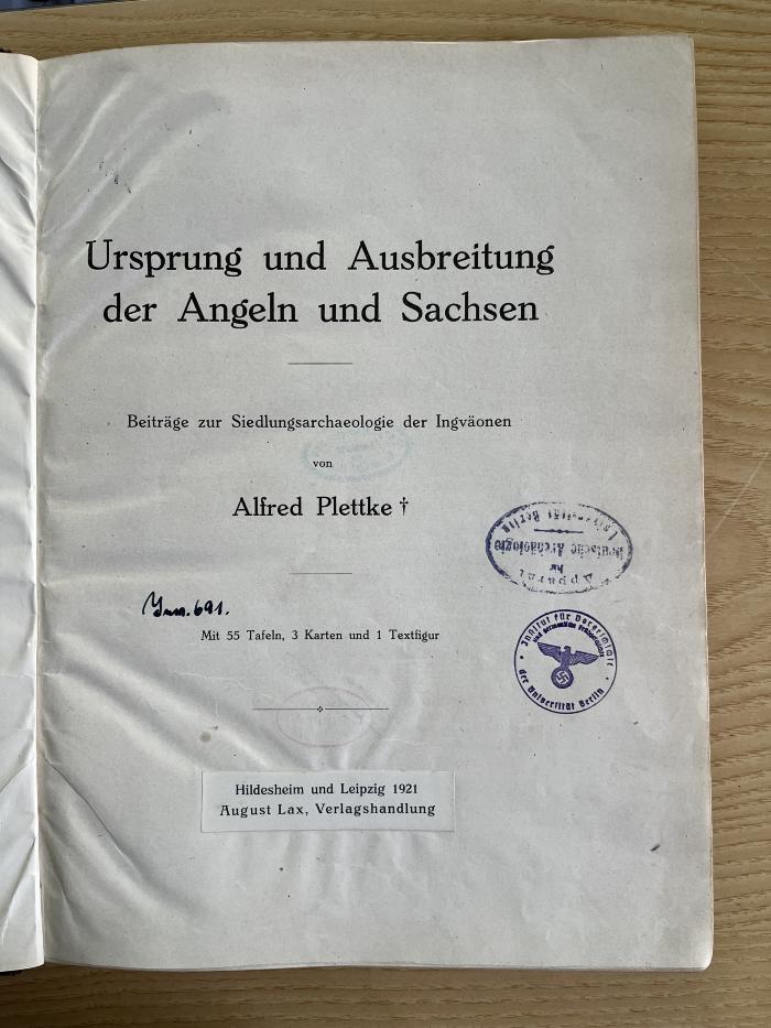 (ausgesondert) : Ursprung und Ausbreitung der Angeln und Sachsen (1921)