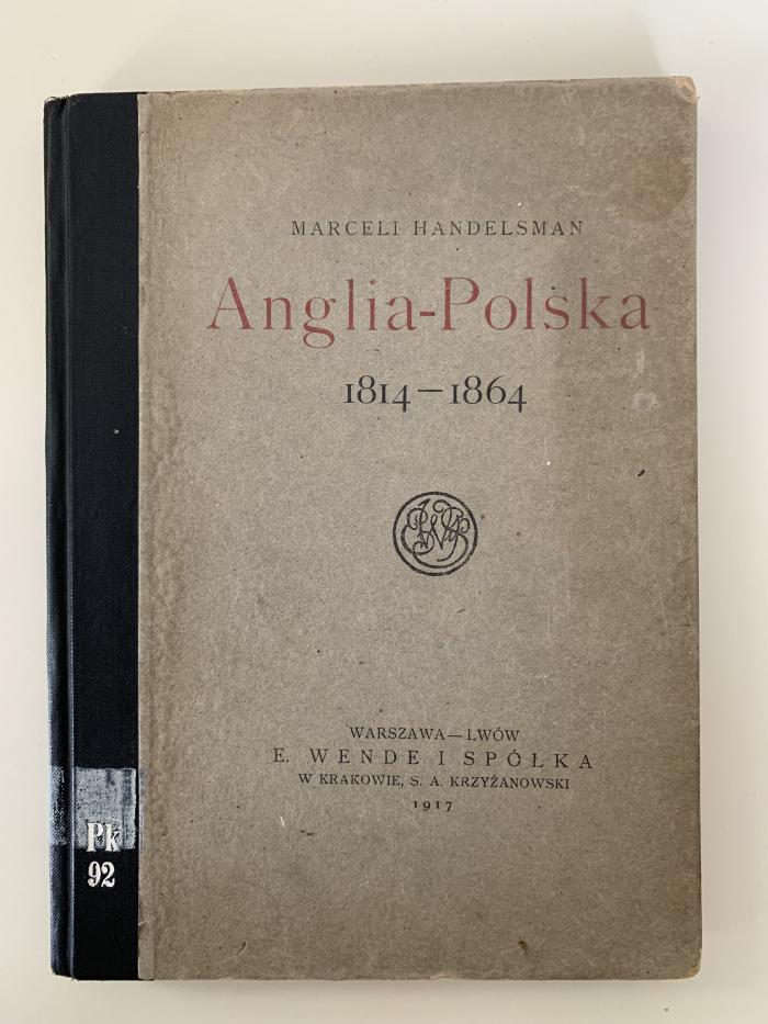 Pk 92 : Anglia-Polska : 1814-1864 (1917)