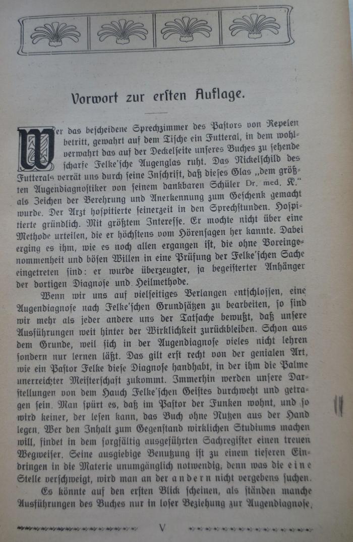 Ko 498 ah: Die Augendiagnose bearbeitet nach Pastor Felke's Grundsätzen (um 1922);- (unbekannt), Von Hand: Annotation. 