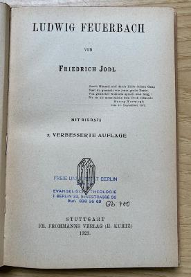 Gb 700 (ausgesondert) : Ludwig Feuerbach (1921)