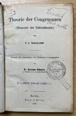 SK 180 C387 : Theorie der Congruenzen (1889)