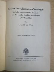 Ba 511 2a : System der Allgemeinen Soziologie (1933)