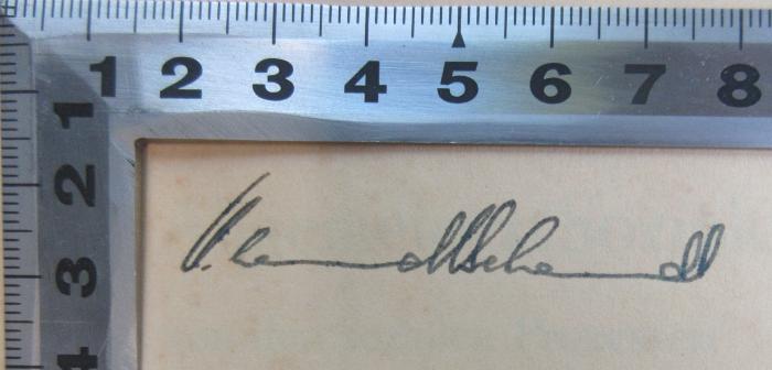 - (Behrendt, Richard), Von Hand: Name; 'R. Behrendt [?] [Richard Behrendt?]'.  (Prototyp)