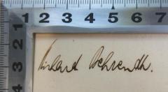 - (Behrendt, Richard F.), Von Hand: Name; 'Richard Behrendt.'.  (Prototyp)