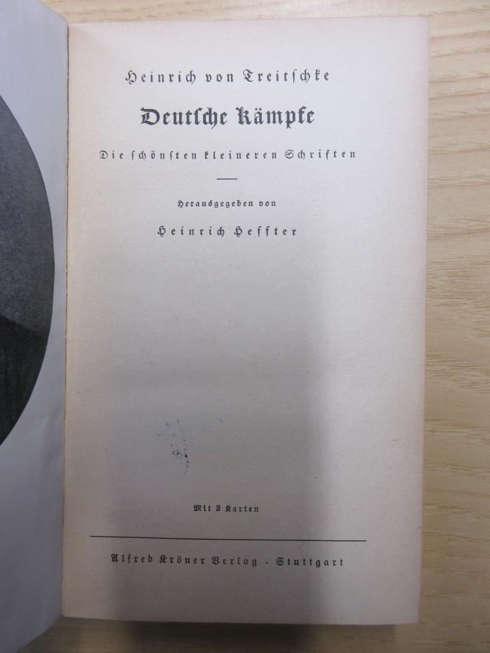 SH 2045 : Deutsche Kämpfe : die schönsten kleineren Schriften (1935)