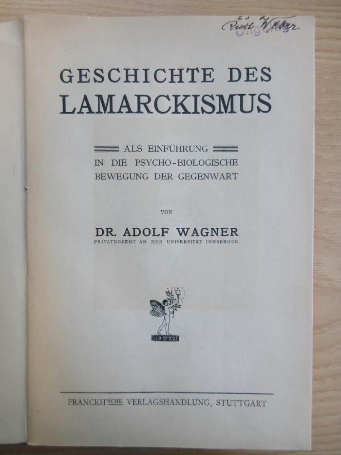 SH 2145 : Geschichte des Lamarckismus (1908)