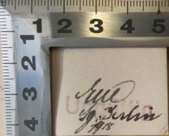 - (Eue, Willi), Von Hand: Name, Ortsangabe, Datum; 'Eue Jg. Berlin 1918'. 