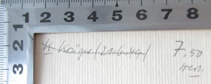-, Von Hand: Name; 'K. Krüger (21.6.49)'