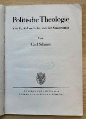 B 235a : Politische Theologie (1934)