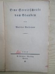SH 1597 : Eine Streitschrift vom Glauben (1917)