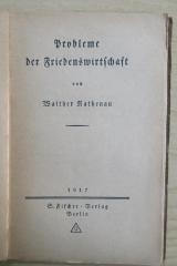 SH 1598 : Probleme der Friedenswirtschaft (1917)