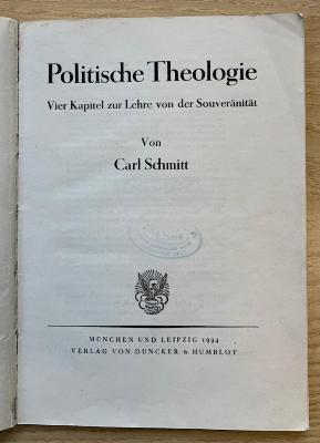 B 235a : Politische Theologie (1934)