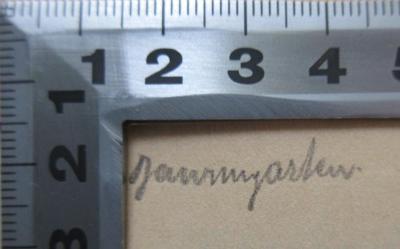 - (Baumgarten, Robert), Von Hand: Name; 'Baurmgarten [?]'. 