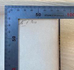 - (Nolte, Friedrich), Von Hand: Signatur; 'Nr. 1 9/5.23'. 
