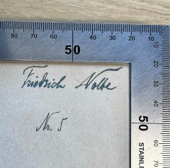 - (Nolte, Friedrich), Von Hand: Autogramm, Name, Nummer; 'Friedrich Nolte Nr. 5'. 