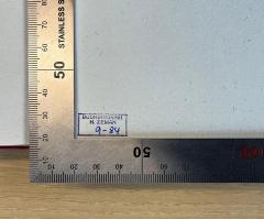 - (Zeman, Horst), Stempel: Buchbinder, Name, Datum; 'Buchbinderei H. Zeman [9-84]'.  (Prototyp)