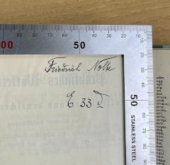 - (Nolte, Friedrich), Von Hand: Autogramm, Name, Signatur; 'Friedrich Nolte E 33 d'. 