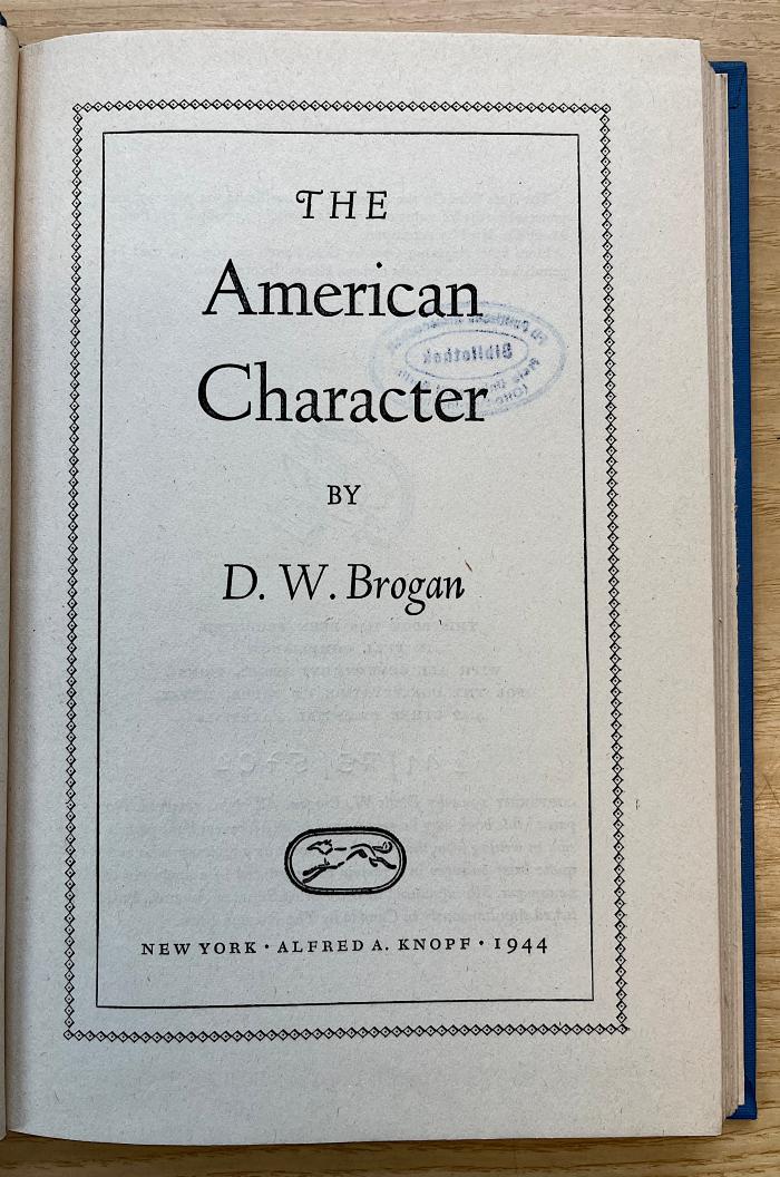 G 105b : The American Character (1944)