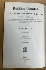 Eg 774-1&lt;15&gt; : Dizionario Pratico. Italiano - tedesco (1907)