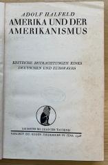 Bm 614* : Amerika und der Amerikanismus (1928)