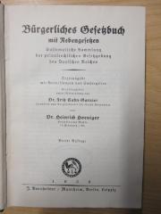 SH 220 : Bürgerliches Gesetzbuch mit Nebengesetzen (1931)