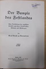 SH 2380 : Der Vampir des Festlandes (1915)