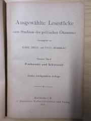 B 710-9 2 : Ausgewählte Lesestücke zum Studium der politischen Ökonomie (1920)