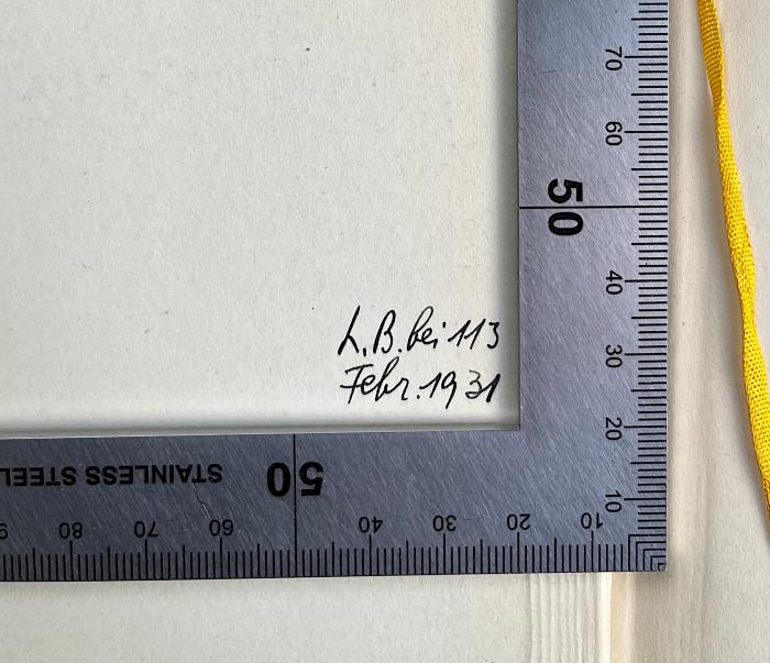 SZ Ab 654,10 : Sämtliche Werke. 10, Am Ausgang der ersten russischen Revolution : die bolschewistische Wahltaktik und die Keime des Liquidatorentums ; 1906 - 1907 (1930);-, Von Hand: Notiz, Datum; 'L.B. bei 113
Febr. 1931'