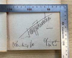 - (Beiderwieden, Franz), Von Hand: Autogramm, Name, Ortsangabe, Datum; 'Franz Beiderwieden Ge…burg[?] … Pfingsten...'. 