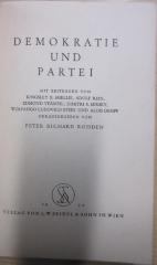 Ba 313c : Demokratie und Partei (1932)