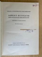 SH 3027 : Sowjet-Russland : eine geopolitische Problemstellung (1934)