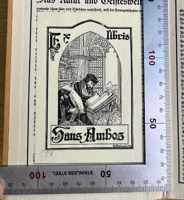 SH 2281 : Politische Hauptströmungen in Europa im 19. Jahrhundert  (1915);- (Ambas, Hans ), Etikett: Exlibris, Name; 'Ex libris Hans Ambas 
'. 