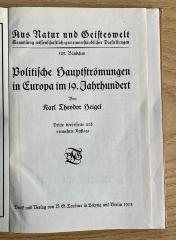 SH 2281 : Politische Hauptströmungen in Europa im 19. Jahrhundert  (1915)