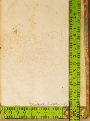 - (Zänkert), Von Hand: Buchbinder; 'Zänkert Aufdruck'. 
