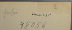 - (Kulturreferat des Ältestenrats der Juden (in Prag);Jüdisches Zentralmuseum in Prag;Ältestenrat der Juden in Prag), Von Hand: Inventar-/ Zugangsnummer; '48056'. 