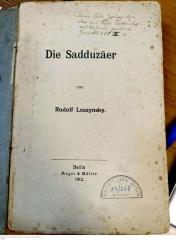 AL 84/248 : Die Sadduzäer (1912)