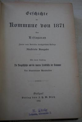 1933 A 8932 (Slg. Sozialistica): Geschichte der Kommune von 1871
 (1894)