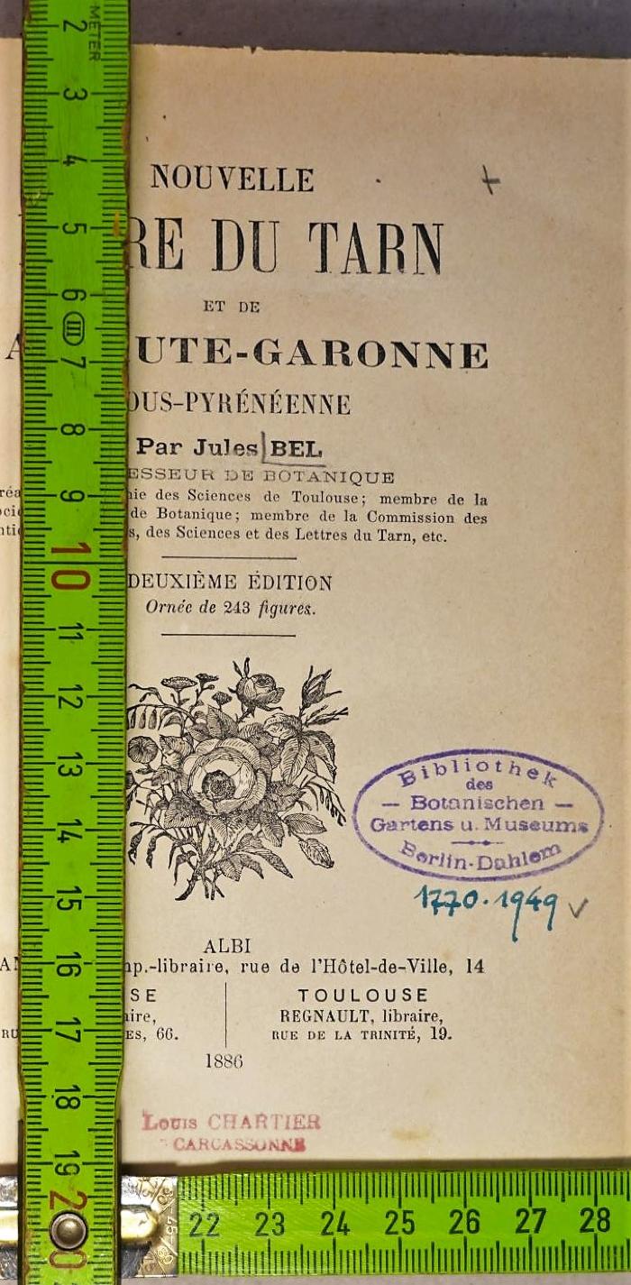 Stempel - Titelblatt mit Maßen