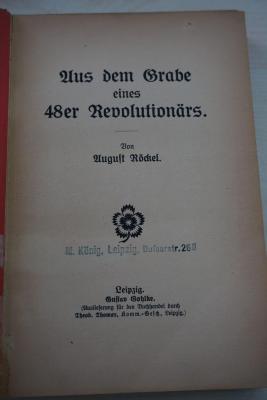 1933 A 9630 : Aus dem Grabe eines 48er Revolutionärs (o. J.)