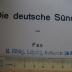 1933 A 8935 : Die deutsche Sünde : Ein Gegenstück zu: Der deutsche Gedanke in der Welt 
 (o. J.)