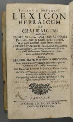 492.45 BUXT : Johannis Buxtorfii Thesaurus grammaticus linguae sanctae Hebraeae : duobus libris propositus; quorum prior, vocum singularum naturam & proprietates, alter vocum coniunctarum rationem (1651)