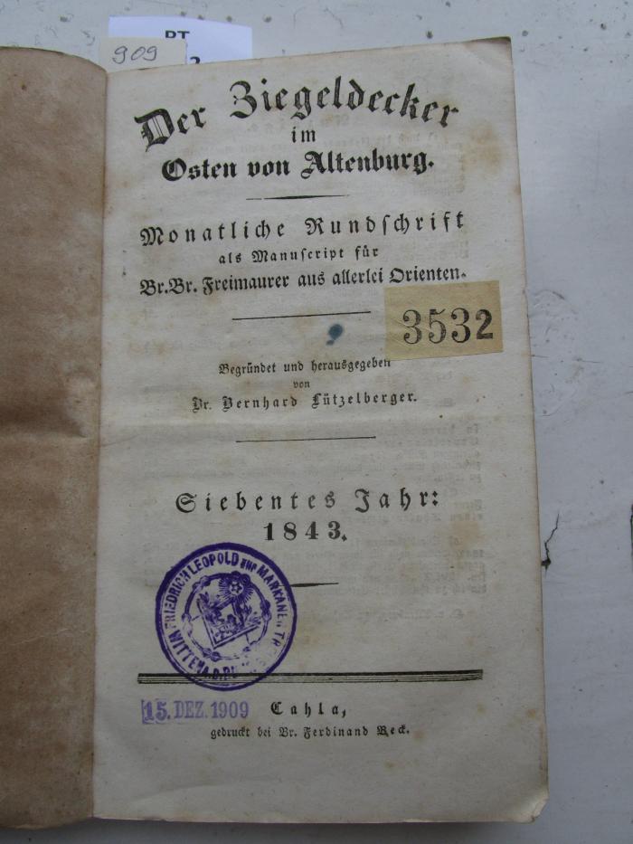  Der Ziegeldecker im Osten von Altenburg  (1843)